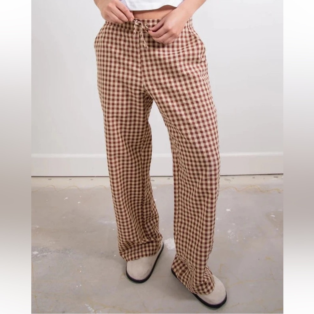 Sonderhaus Perfect Pants in Brown Gingham